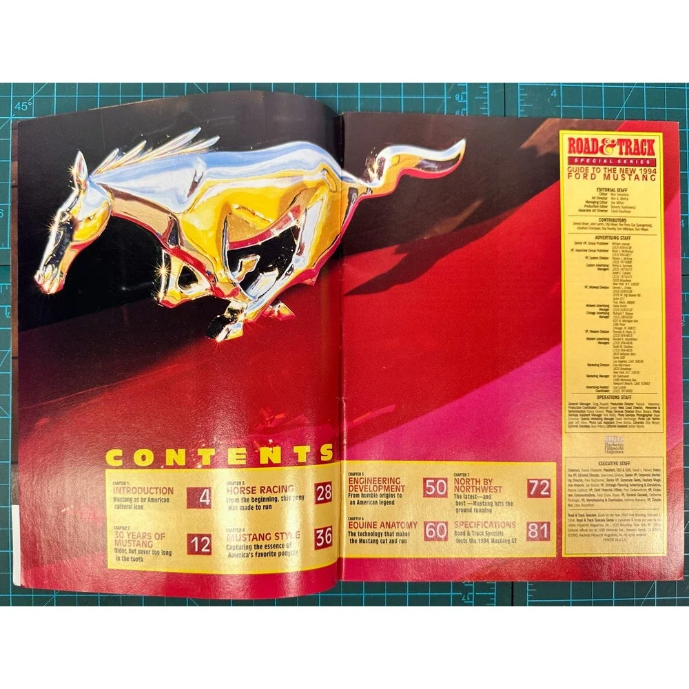 Road & Track Special Series 1994 Ford Mustang Guide Magazine 78 Color Pages